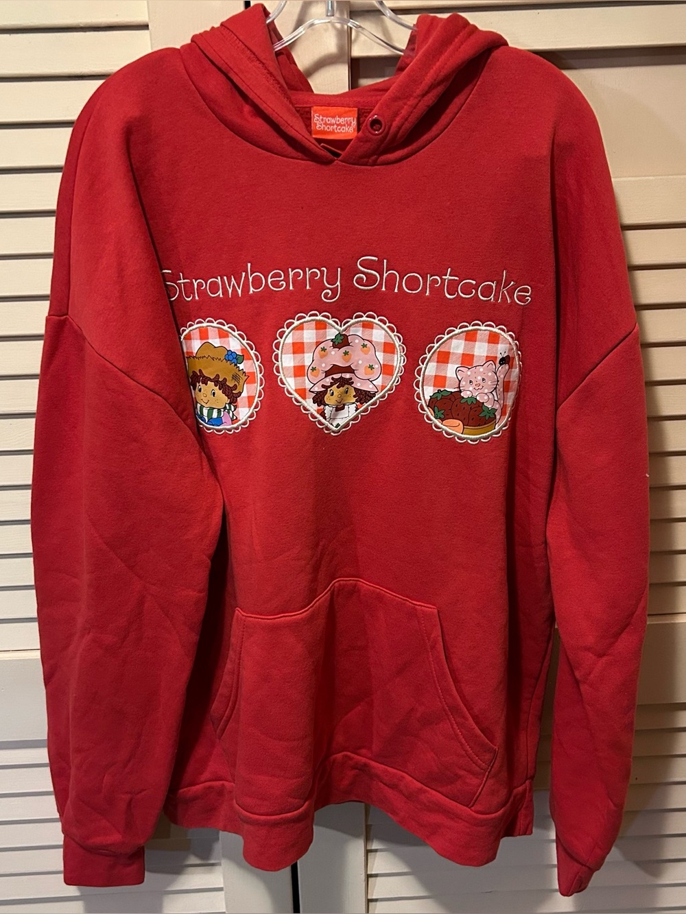 Strawberry Shortcake Hoodie Sweatshirt Box Lunch Sz Large Oversize NO Drawstring